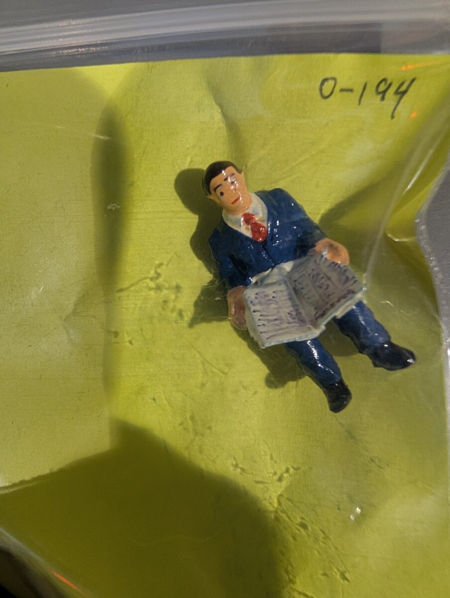 The Railmen Company 194 O Scale Businessman Reading the Newspaper Figure