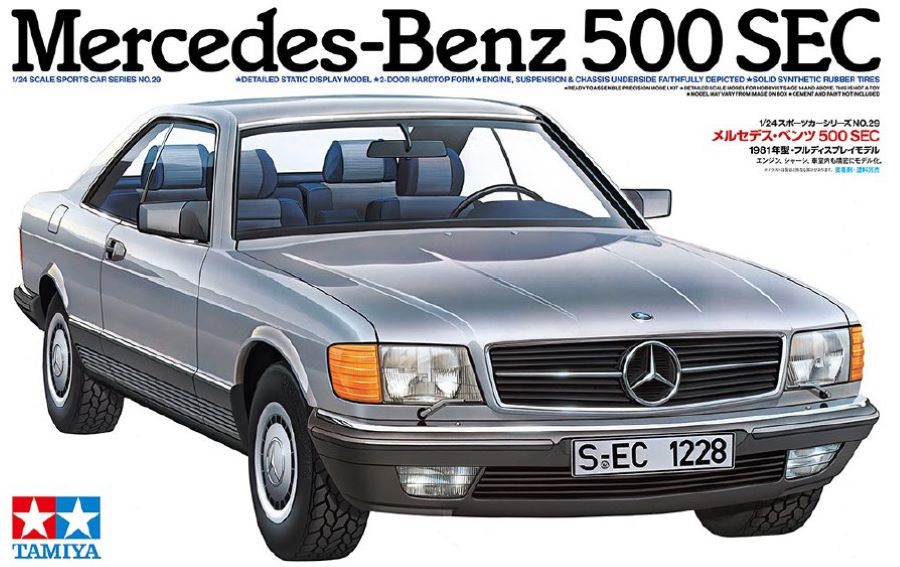 Tamiya 24029 1:24 Mercedes-Benz 500Sec Sports Car Plastic Model Kit