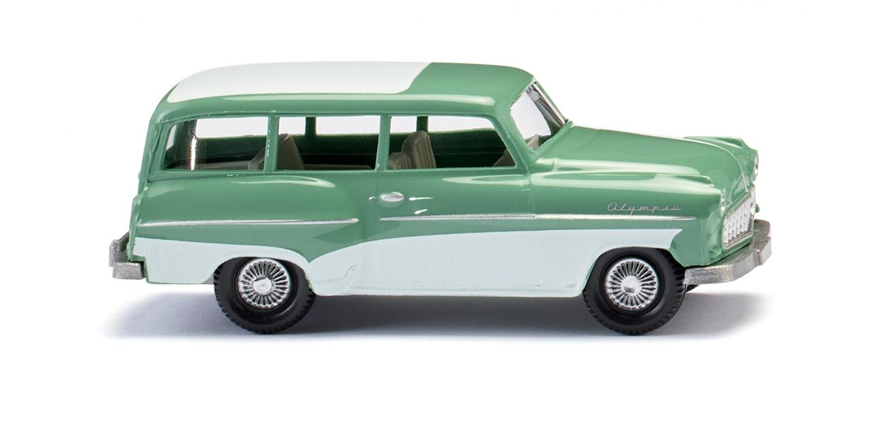 Wiking 085006 HO Mint Green Opel Caravan 1956 Car