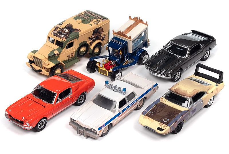 Johnny Lightning JLPC015-CASE 1:64 Pop Culture 2024 Release 1 Diecast (Set of 6)