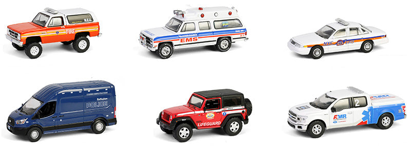 Greenlight Collectibles 67060-CASE 1:64 Responders Series 2 Diecast (Set of 6)