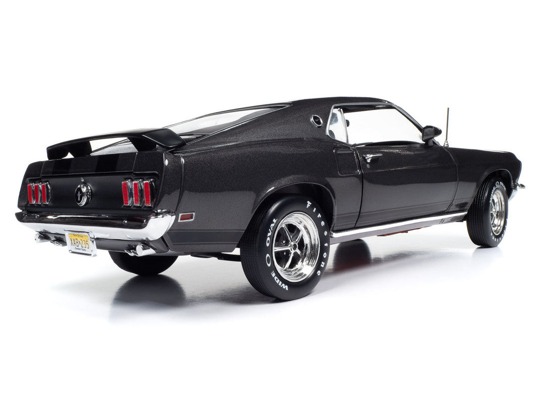 Auto World AWSS145 1:18 Hitman Grey 1969 Ford Mustang Diecast Model Car