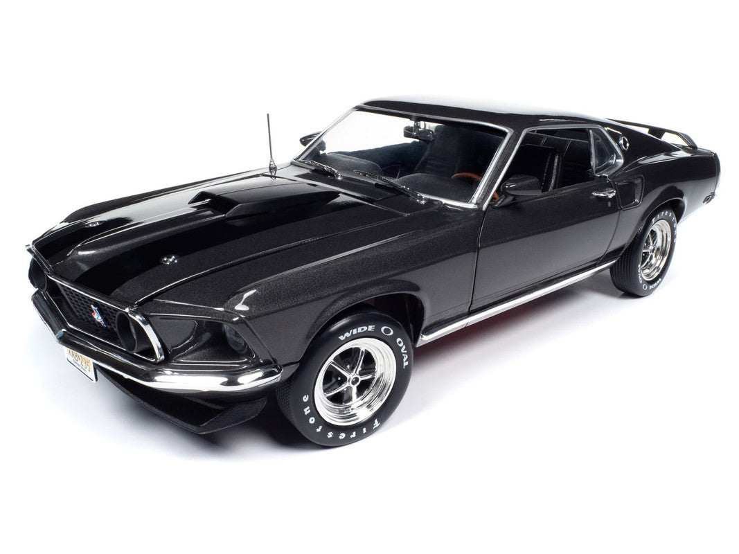 Auto World AWSS145 1:18 Hitman Grey 1969 Ford Mustang Diecast Model Car