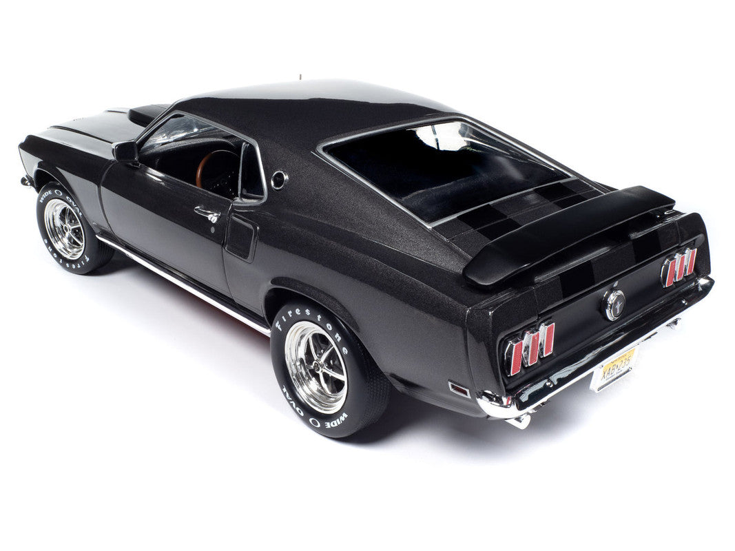Auto World AWSS145 1:18 Hitman Grey 1969 Ford Mustang Diecast Model Car