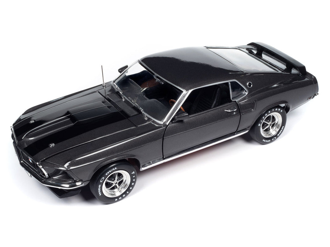 Auto World AWSS145 1:18 Hitman Grey 1969 Ford Mustang Diecast Model Car