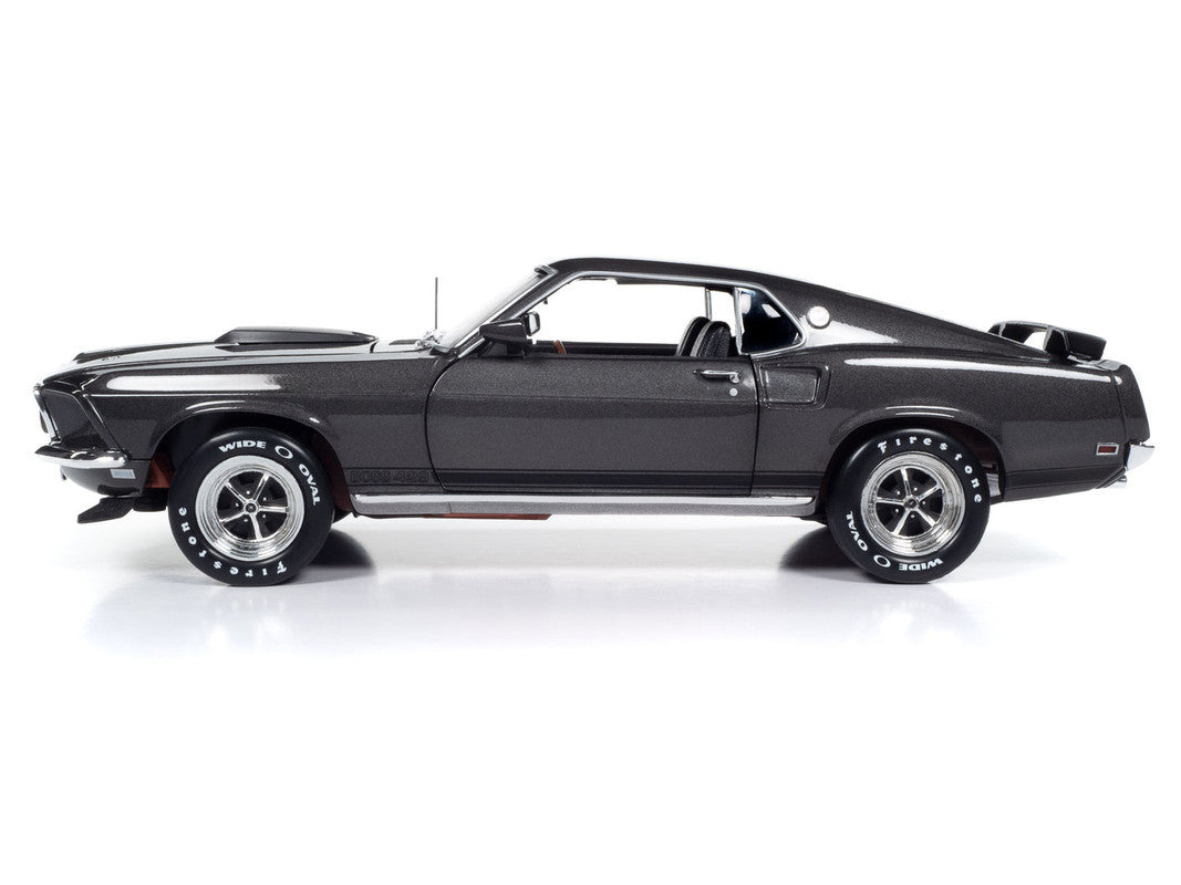Auto World AWSS145 1:18 Hitman Grey 1969 Ford Mustang Diecast Model Car