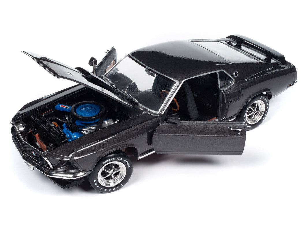 Auto World AWSS145 1:18 Hitman Grey 1969 Ford Mustang Diecast Model Car