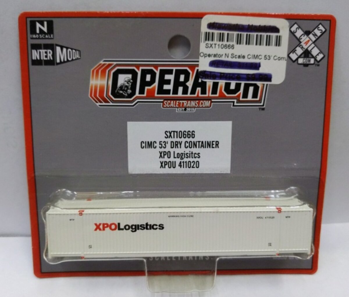 Scale Trains SXT10666 N XPO Logistics CIMC 53'' Dry Container Road # 411020