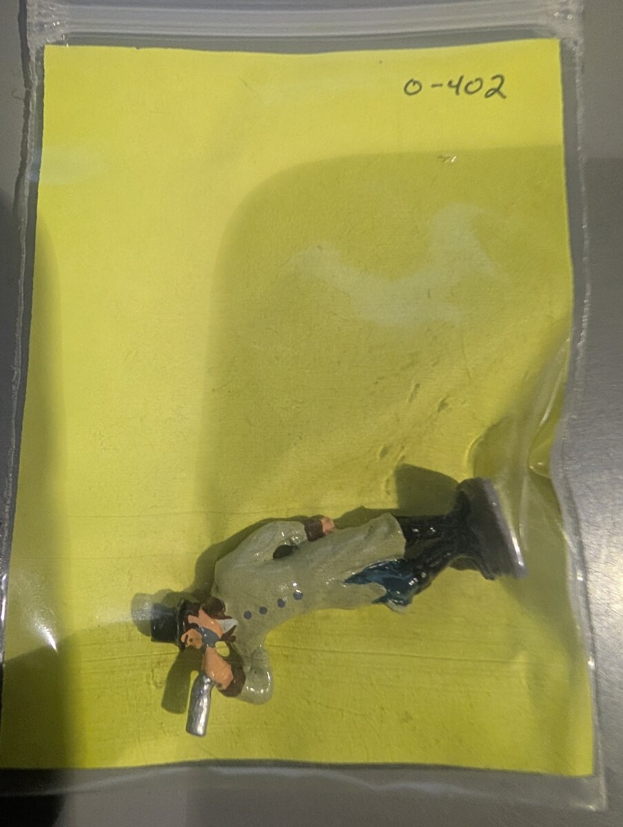 The Railmen Company 402 O Scale Man w/Horn & Tophat Figure