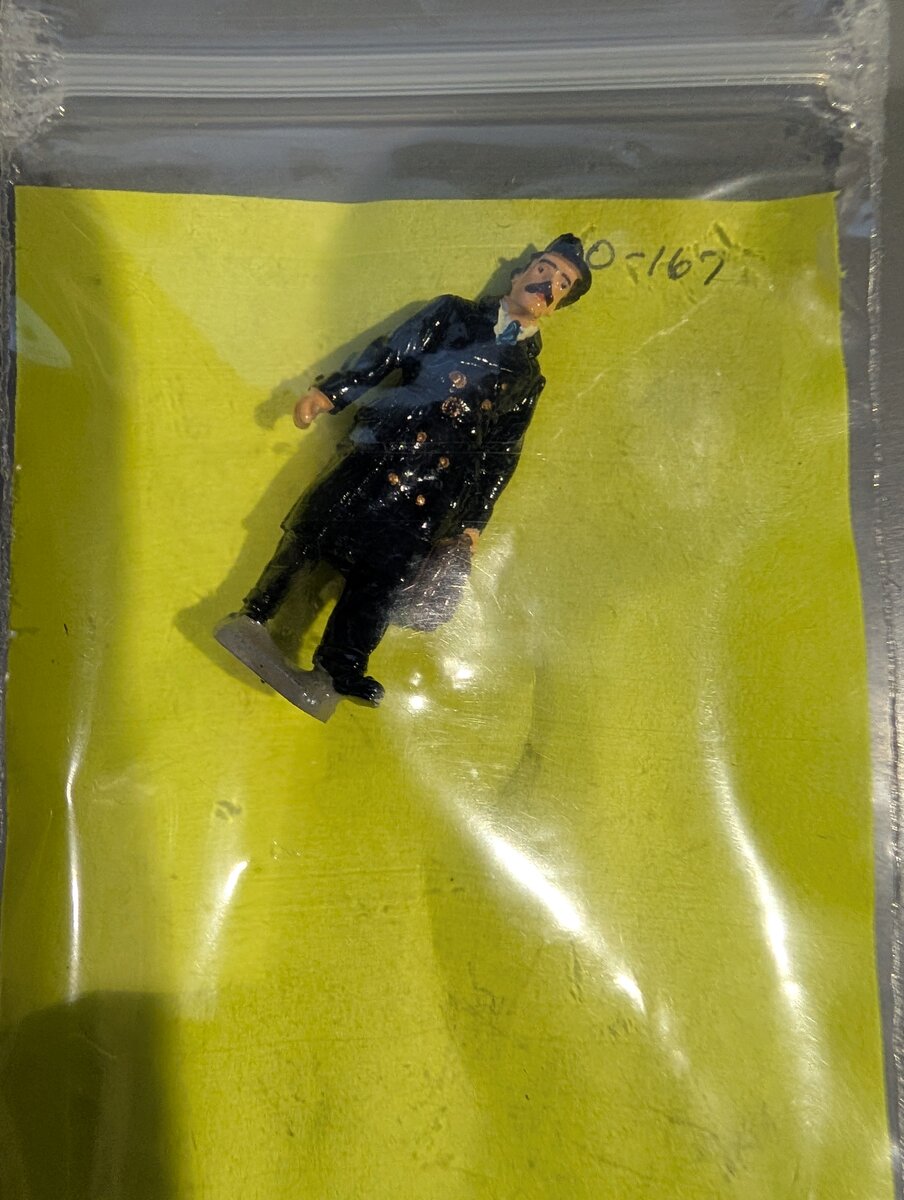 The Railmen Company 167 O Scale Man in Elegant Coat w/Briefcase Figure