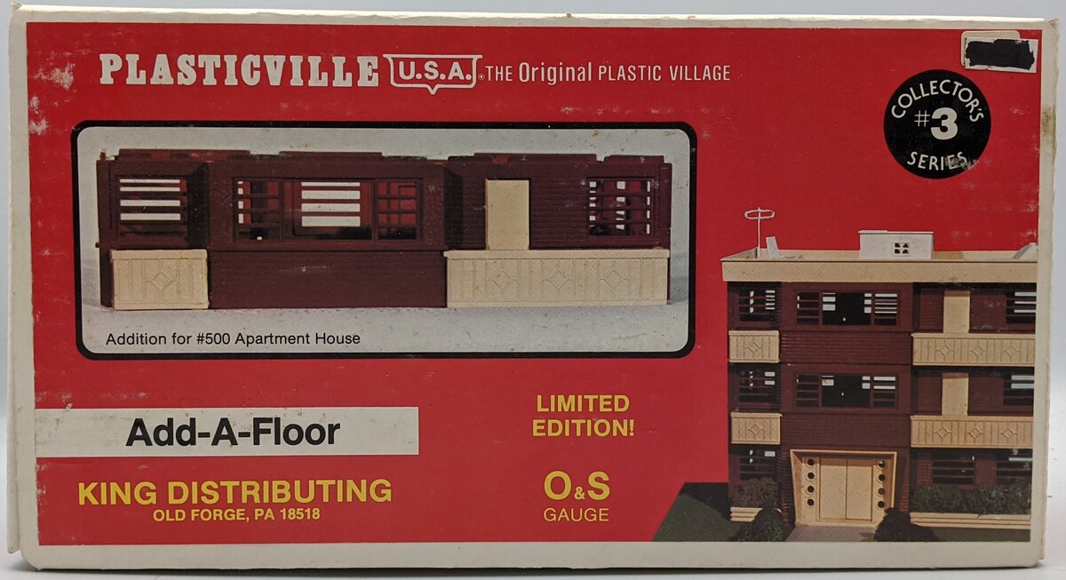 Plasticville 0550 O/S Gauge Add-A-Floor for Brown Apartment House Kit