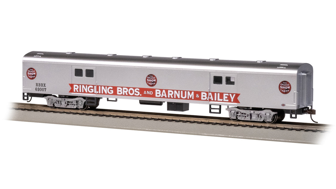 Bachmann 14412 HO Ringling Bros. 72' Smooth-Side Baggage Generator Car
