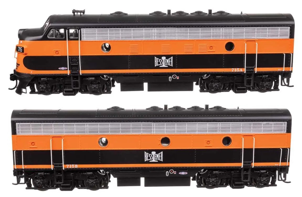 Walthers 910-11400 HO BLE EMD F7 A-B Diesel Locomotive #715A/715B (Set of 2)