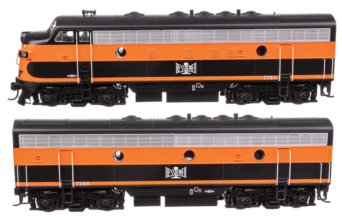 Walthers 910-21400 HO BLE EMD F7 A-B Diesel Locomotive Sound & DCC #714A/#714B