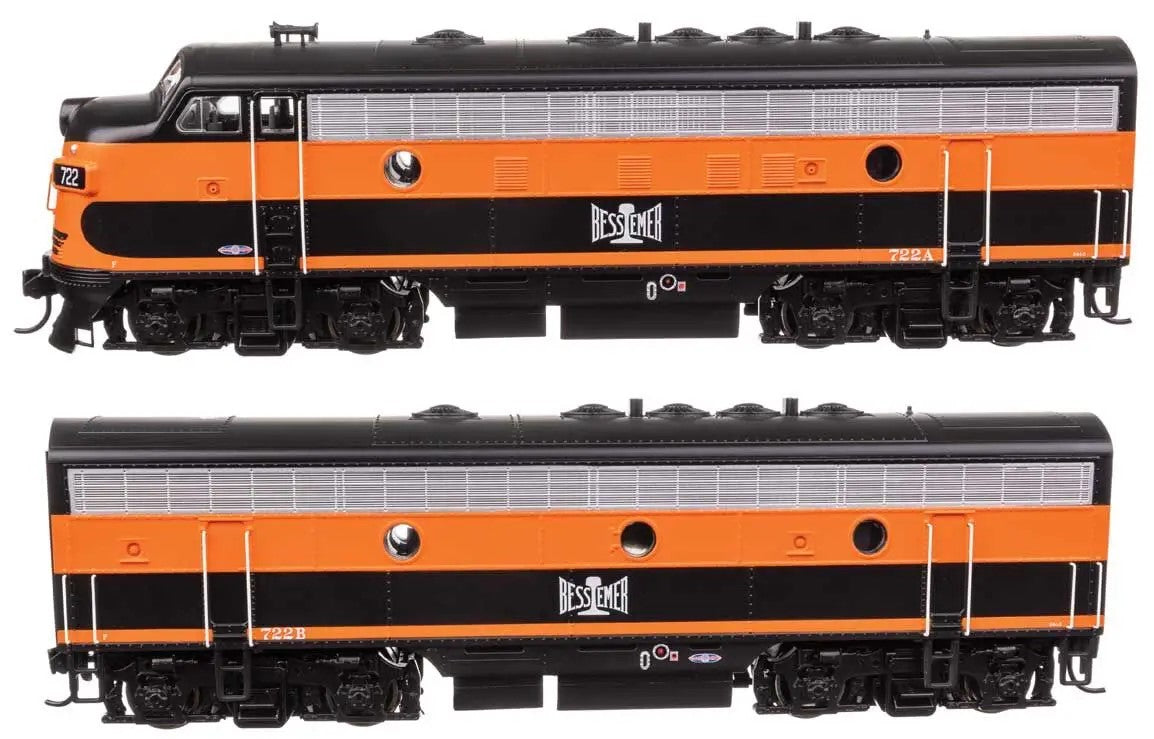 Walthers 910-11401 HO BLE EMD F7 A-B Diesel Locomotive #722A/722B (Set of 2)