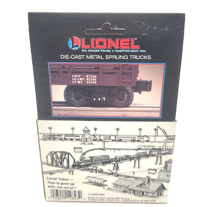 Lionel 6-12843 O Scale Diecast Metal Sprung Trucks (Set of 2)