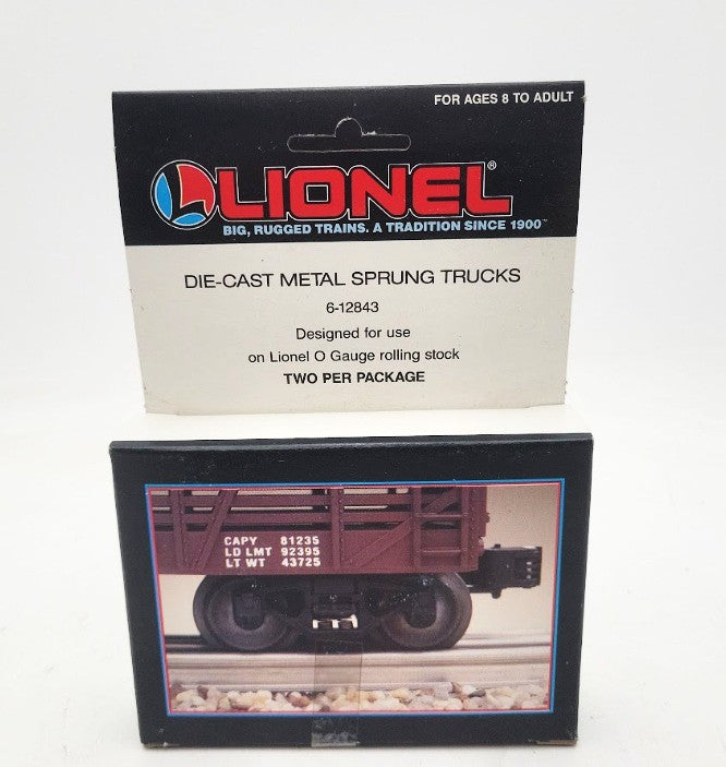 Lionel 6-12843 O Scale Diecast Metal Sprung Trucks (Set of 2)
