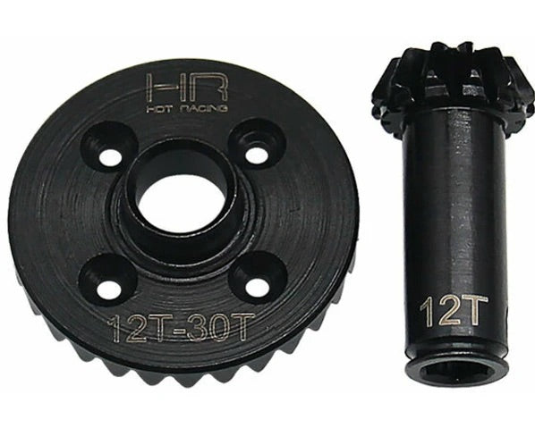 Hot Racing GRM9302F 30/12T Steel Helical Differential Ring/Pinion Front Gear Set