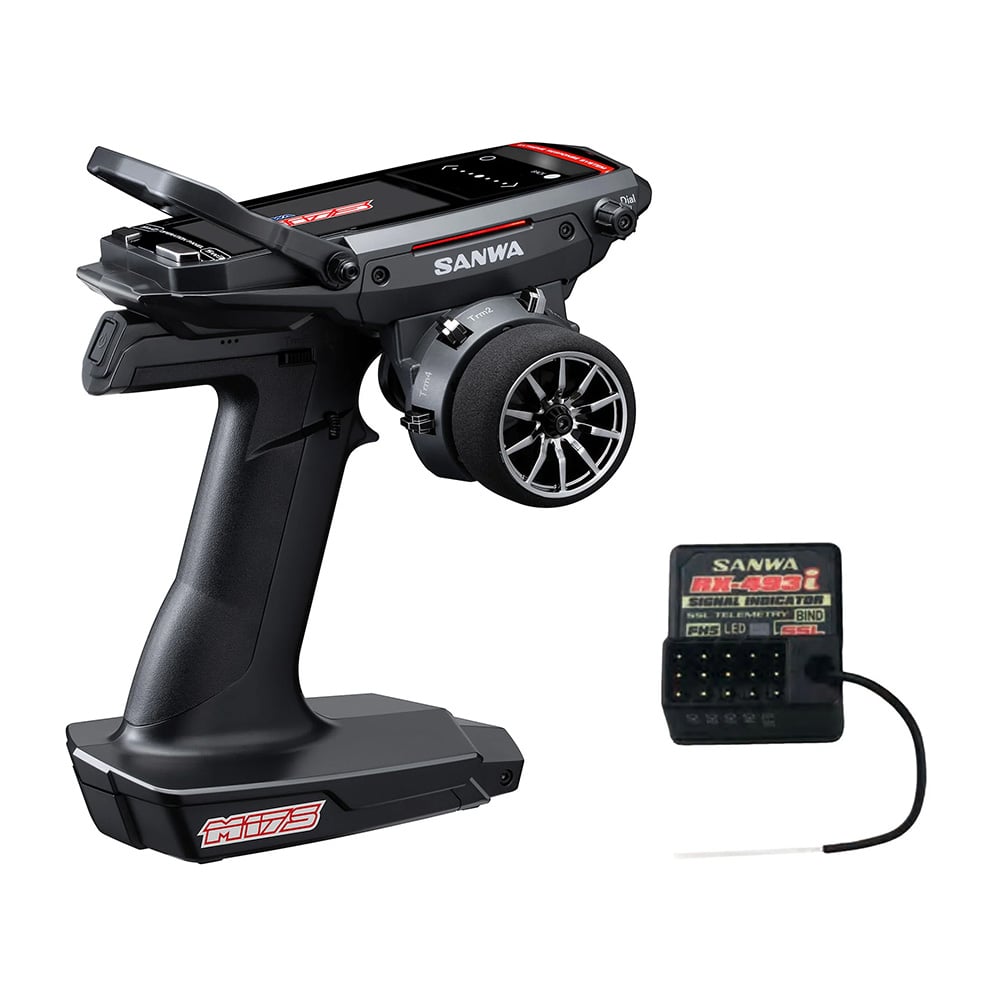 Sanwa 101A32971A M17S FH5 4-Channel 2.4GHz Radio System with RX-493i Receiver