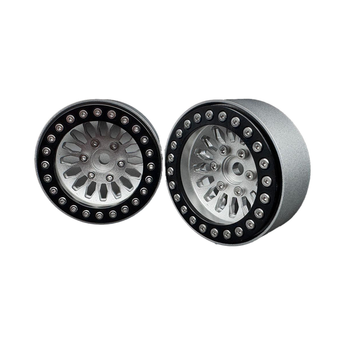Reef's RC REEFS218 1.9 Shield Alum Deep Dish Beadlock Wheels w/Hubs (Pack of 2)