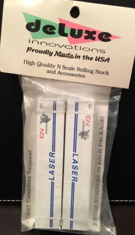 Deluxe Innovations C807 N Scale Canadian National Laser Containers (Set of 2)