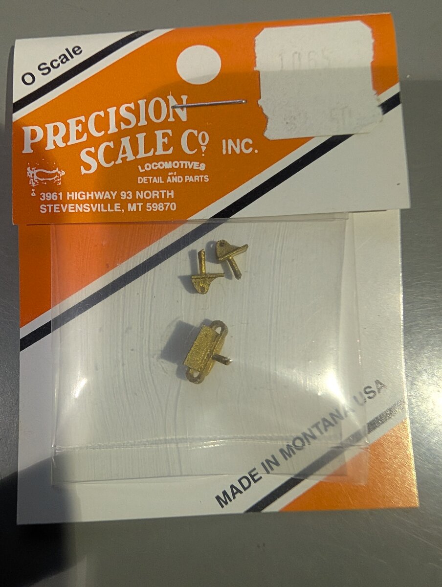 Precision Scale Co. 1065 O Scale Buffer Plate & Chain Bracket, K-series, O-On3