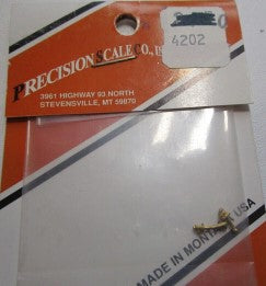Precision Scale Co. 4202 O Scale Valves, Smokebox Air Compressor Vent, Pkg. 2