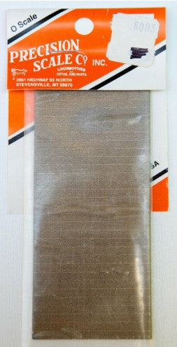Precision Scale Co. 6003 O Scale BALDWIN AMERICAN TENDER FLOOR WOOD GRAINED