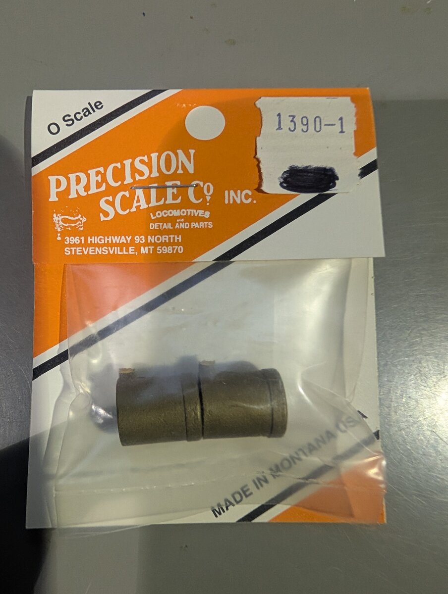 Precision Scale Co. 1390-1 O Scale Cylinder w/Front Head for #1439 Kit, C-16/17