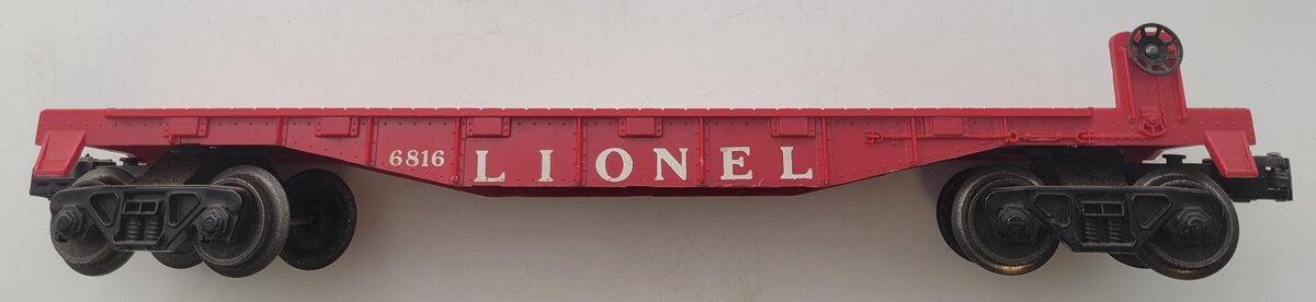 Lionel 26023-7 O27 Flatcar with Operating Trucks #6816