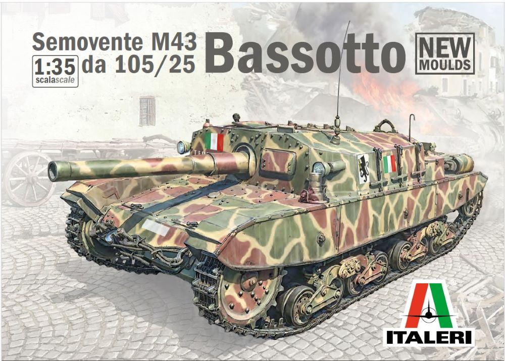 Italeri 6751 1:35 Semovente M43 da 105/25 Bassotto Tank Plastic Model Kit