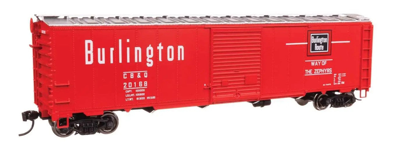 Walthers 910-46512 HO CBQ Ready to Run 50' AAR Single Door Boxcar #20168