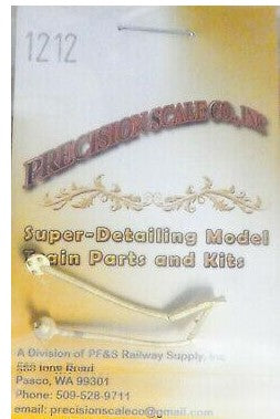 Precision Scale Co. 1212 O Scale Braces, C-18/19 Deck R&L (Brass Castings)