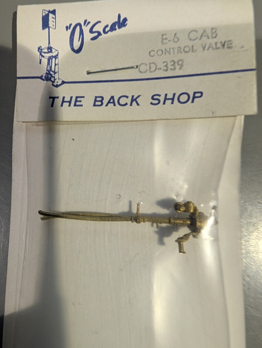 The Back Shop CD-339 O Scale E-6 Cab Control Valve