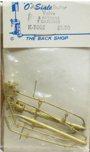 The Back Shop K-1002 O Scale Air Distributor Valve Fittings & Castings