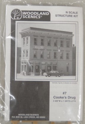 Woodland Scenics 7 N Scale Cooke's Drug Building Kit