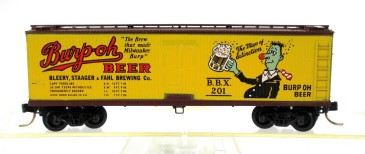Micro-Trains 47109 N Gauge Burp-Oh Beer B.B.X. Refridgerated Boxcar #201 Kit