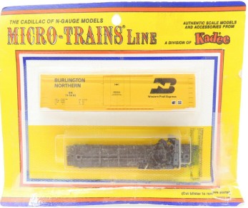 Micro-Trains 38169 N Gauge Burlington Northern Single Door Boxcar #745482 Kit