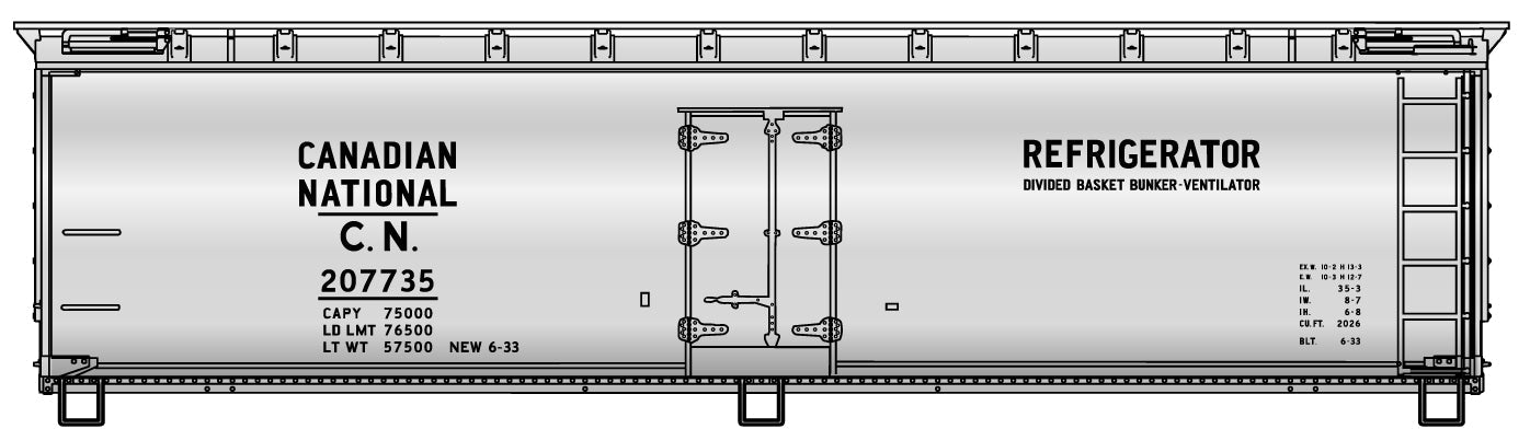 Accurail 81801 HO Canadian National 40' Wood Refrigerator Car Kit #207735