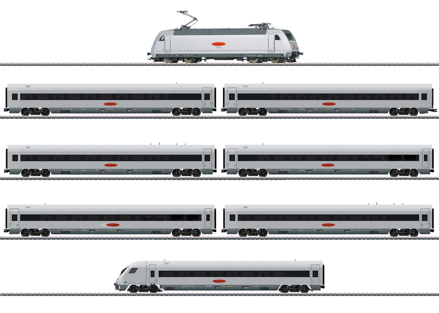 Marklin 26931 HO Metropolitan Express Train Electric Passenger Train Set