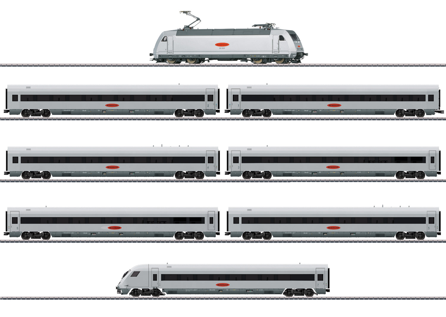 Marklin 26931 HO Metropolitan Express Train Electric Passenger Train Set