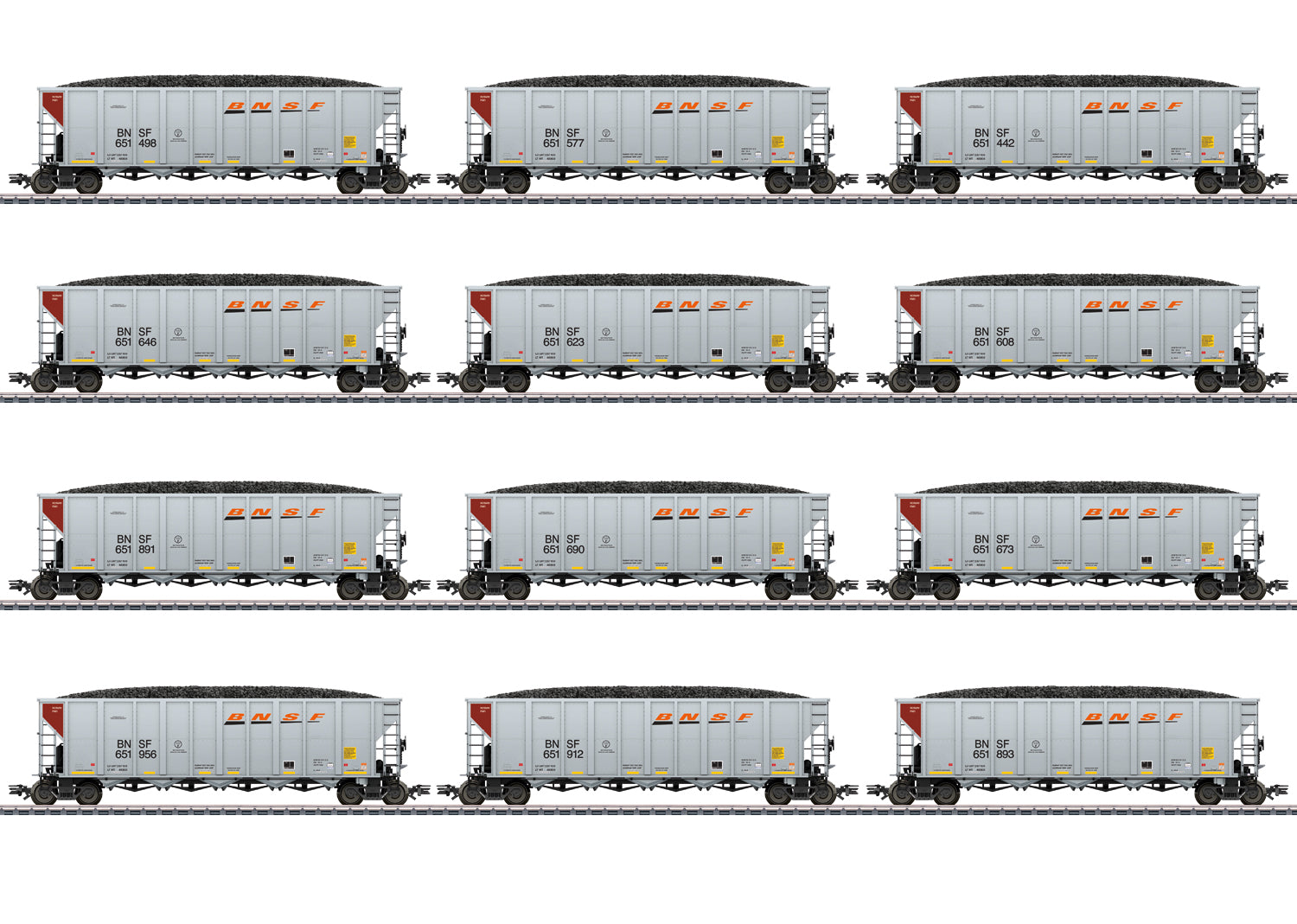 Marklin 45666 HO BNSF Coal Hopper Car (Set of 12)