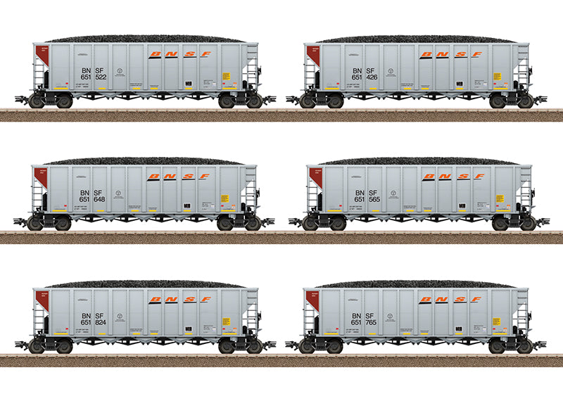 Trix 24911 HO Burlington Northern Santa Fe Coal Hopper Car (Set of 6)