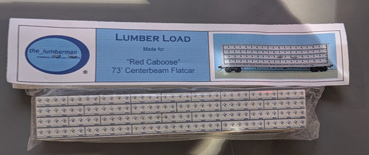 Hobby Craft 73 HO Scale Lumber Load For Red Caboose 73' Centerbeam Flatcar