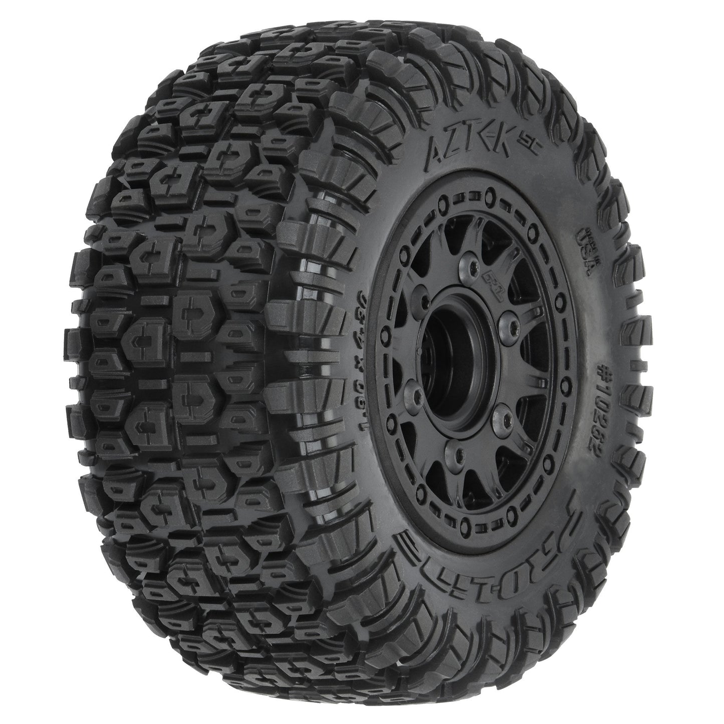 Pro-Line Racing 1026210 1:10 Aztek M2 F/R 2.2"/3.0" SC MTD Black Raid Wheels