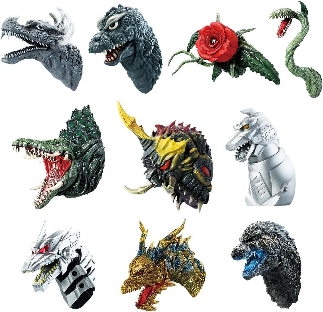Bandai 67074 Godzilla - Zakka Godzilla Monster Head Magnet (Set of 10)