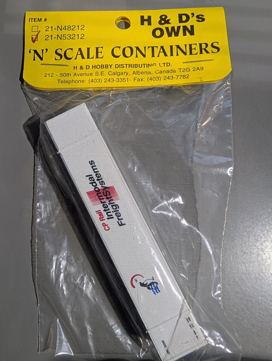 H & D Hobby Distributing 21-N53212 N Scale CP Rail Inermodal Freight Container