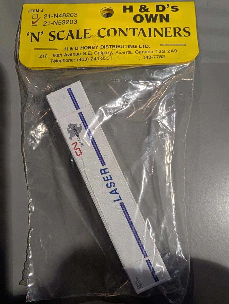 H & D Hobby Distributing 21-N53203 N Scale CN Laser Intermodal #281520 Container