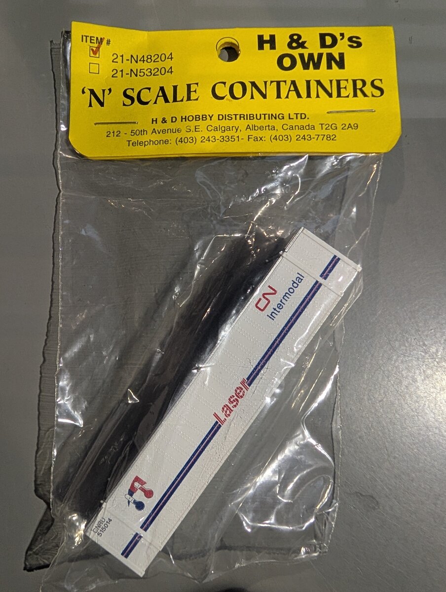 H & D Hobby Distributing 21-N48204 N Scale CN Laser Intermodal #515014 Container