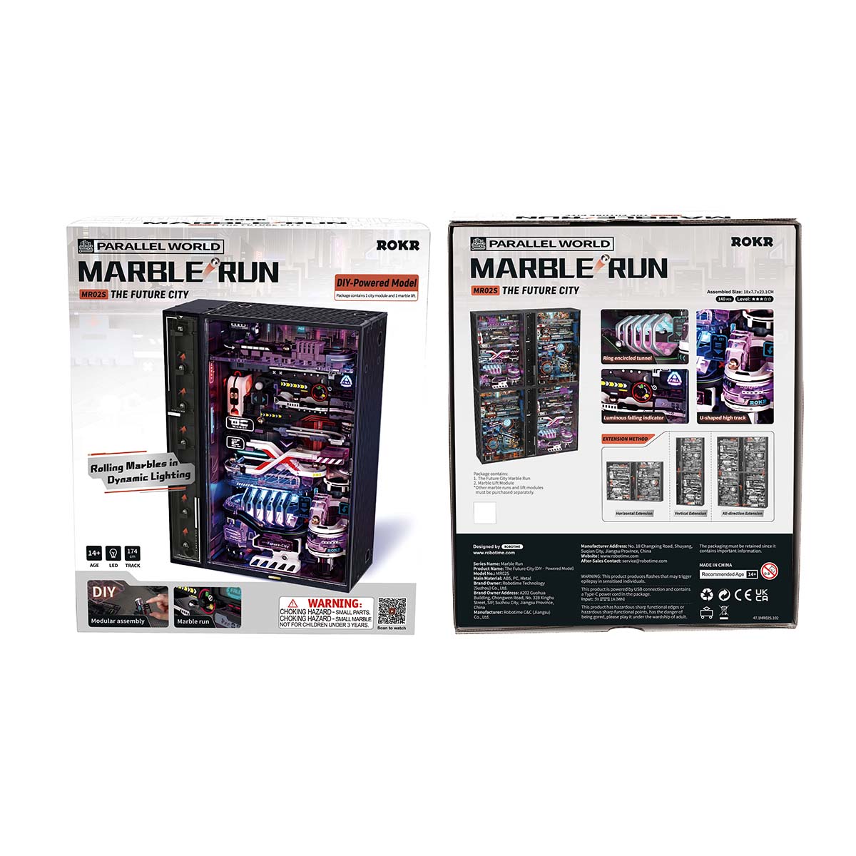 Robotime MR02S ROKR The Future City Marble Run Mechanical 3D Puzzle
